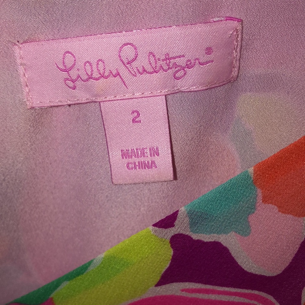 Lilly Pulitzer Carleigh Silk Tunic Dress in Multi Lulu, Size 2. - Picture 7 of 16